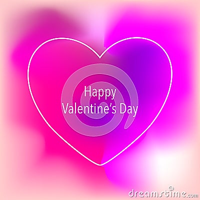 Valentine`s Day creative artistic card. Vector illustration. Vector Illustration