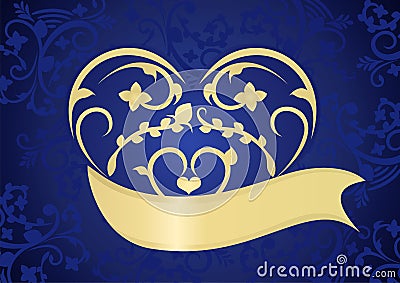 The Valentine's Day delicate background Vector Illustration
