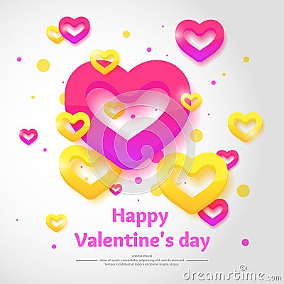 Valentine`s day. February 14. Vector Illustration