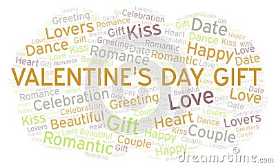 Valentine's Day Gift word cloud Stock Photo