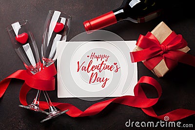Valentine`s day greeting card Stock Photo