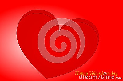 Valentine`s Day greeting card Vector Illustration