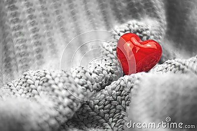 Valentine\'s Day heart background, greeting card and concept of love, blurred, copy space banner Stock Photo