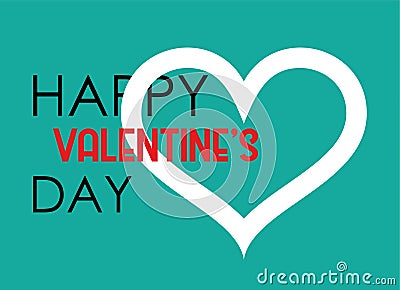 Valentine s Day Heart poster. Typography Vector Design Vector Illustration