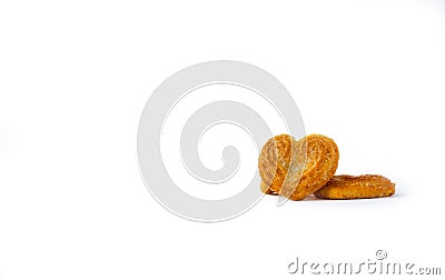 Valentine`s Day Heart shaped biscuits standing Stock Photo