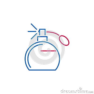 Valentine`s day, perfume icon. Can be used for web, logo, mobile app, UI, UX Vector Illustration