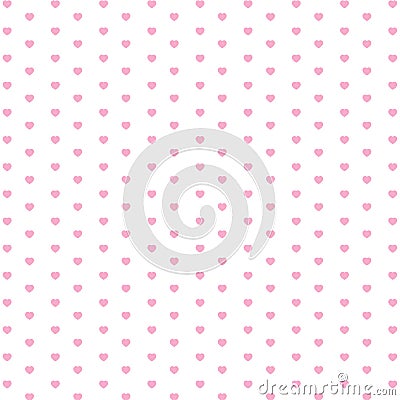 Valentine's Day and pink heart isolated on white background. Vector Holiday and pink heart background. Vector Illustration