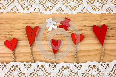 Valentine's Day postcard. Wedding Stock Photo