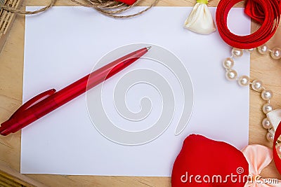 Valentine`s day red heart symbol, romantic background, designer Stock Photo