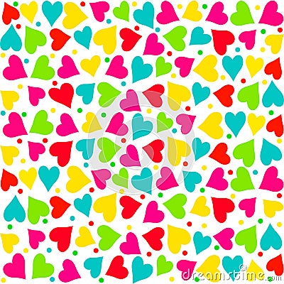 Valentine's day seamless, pattern Vector Illustration