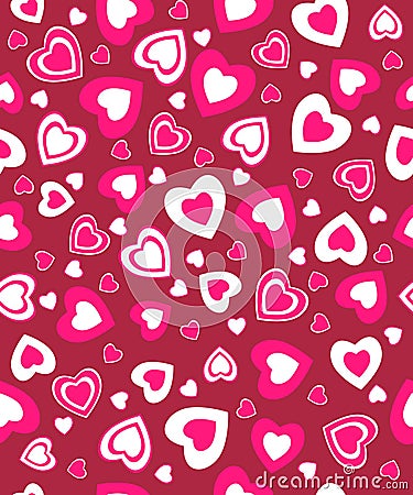 Valentine's day seamless, pattern Vector Illustration