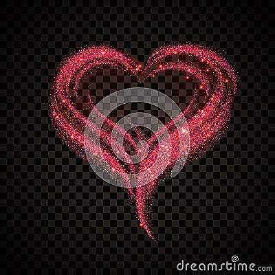 Valentine's day Sparkle card 1 Vector Illustration