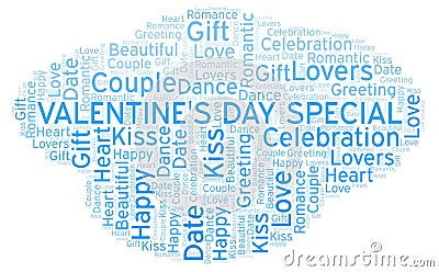 Valentine's Day Special word cloud Stock Photo