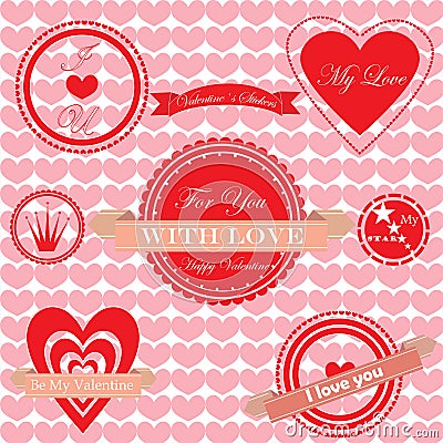 Valentine`s Hearts Vector Illustration