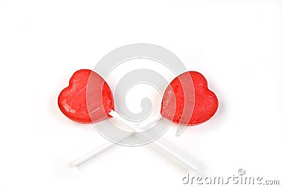 Valentine suckers Stock Photo