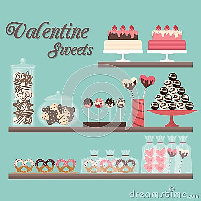 Valentine sweets Vector Illustration