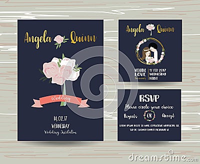 Valentine template collection for banners,Flyers,Placards with b Vector Illustration