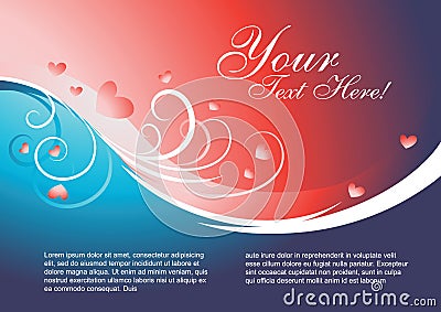 Valentine template vector Vector Illustration