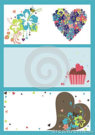 Valentine theme illustrations Vector Illustration