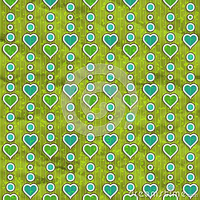 Valentine vector seamless pattern with hearts Vector Illustration