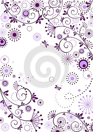 Valentine violet banner Vector Illustration