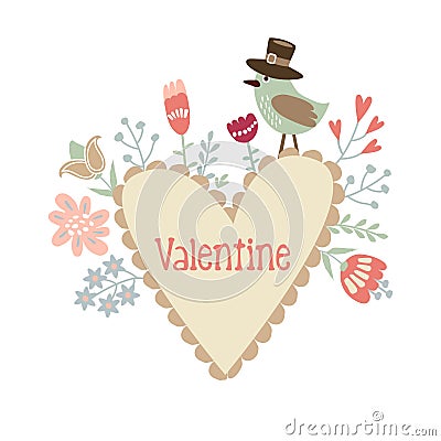 Valentine, wedding, birthday card or invitation wi Stock Photo