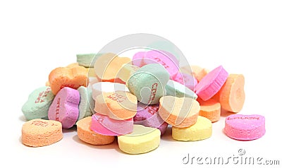 Valentines Candy Hearts Stock Photo