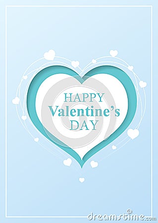 Valentines card heart Vector Illustration