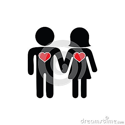 valentines couple. Vector illustration decorative design Vector Illustration