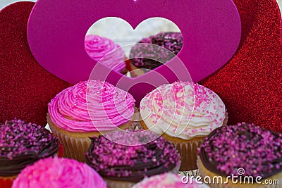 Valentines Cupcakes Stock Photo