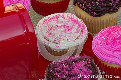 Valentines Cupcakes Stock Photo