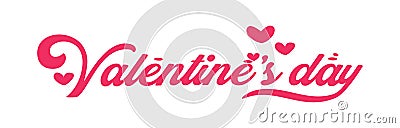 Valentines day background with heart pattern and typography of happy valentines day text . Wallpaper, flyers, invitation, posters Cartoon Illustration