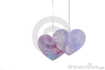 Valentines Day background with hearts Stock Photo