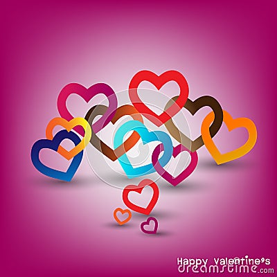 Valentines Day background Vector Illustration