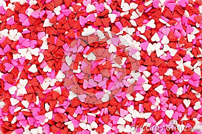 Valentines Day candy heart background Stock Photo