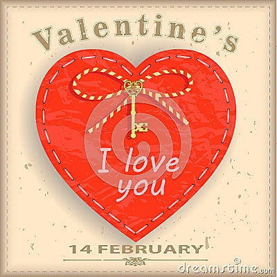 Valentines day card Vector Illustration