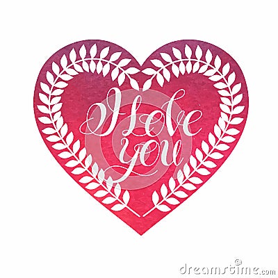 Valentines Day Card Love Vector Illustration