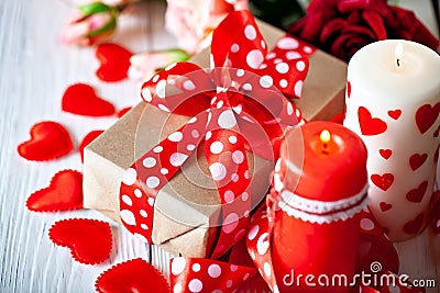 Valentines day card. Mother's day. Womans day. Selective focus. Stock Photo
