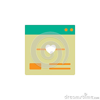 Valentines day, computing icon. Element of Web Valentine day icon for mobile concept and web apps. Detailed Valentines day, Stock Photo