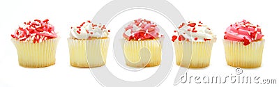 Valentines Day cupcakes Stock Photo