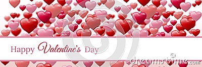 Valentines day design with hearts Stock Photo