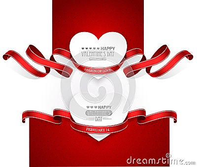 Valentines Day emblems Vector Illustration