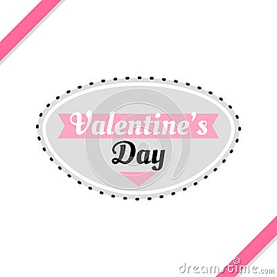 Valentines Day Greeting Card Vector Illustration