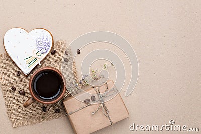 Valentines day coffee Stock Photo