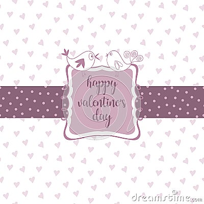 happy valentines day greeting card vector illustration Vector Illustration