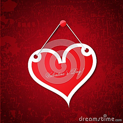 Valentines Day heart Vector Illustration