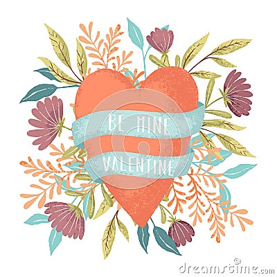 Valentines day heart Vector Illustration