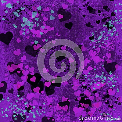 Valentines Day hearts abstract background Stock Photo