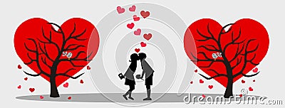 Valentines day love Vector Illustration