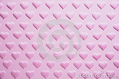 Valentines day and love concept. pink hearts background on pink Stock Photo